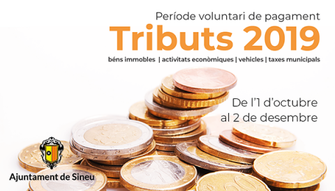 Obert el període de pagament voluntari de tributs de l’Ajuntament de Sineu